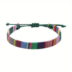Colorful Wax Thread Braided Anklet Mexican Friendship Rope Bracelet