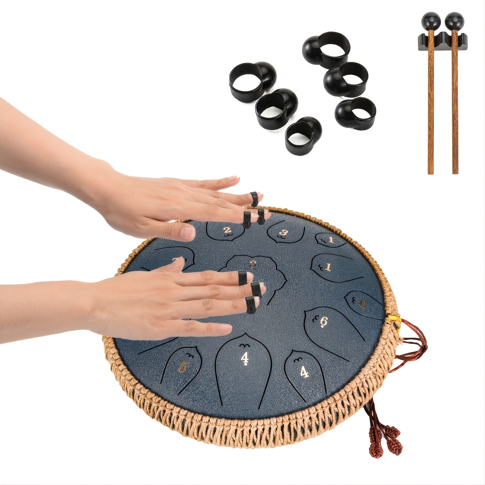 13 Steel Tongue Drum F Key Hanplate Percussion Instrument