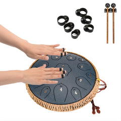 13 Steel Tongue Drum F Key Hanplate Percussion Instrument