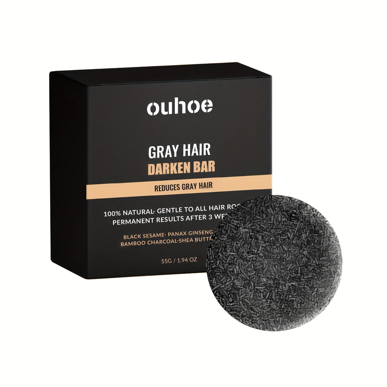 Gray Hair Darken Shampoo Bar Hair Cleaning Care Soap