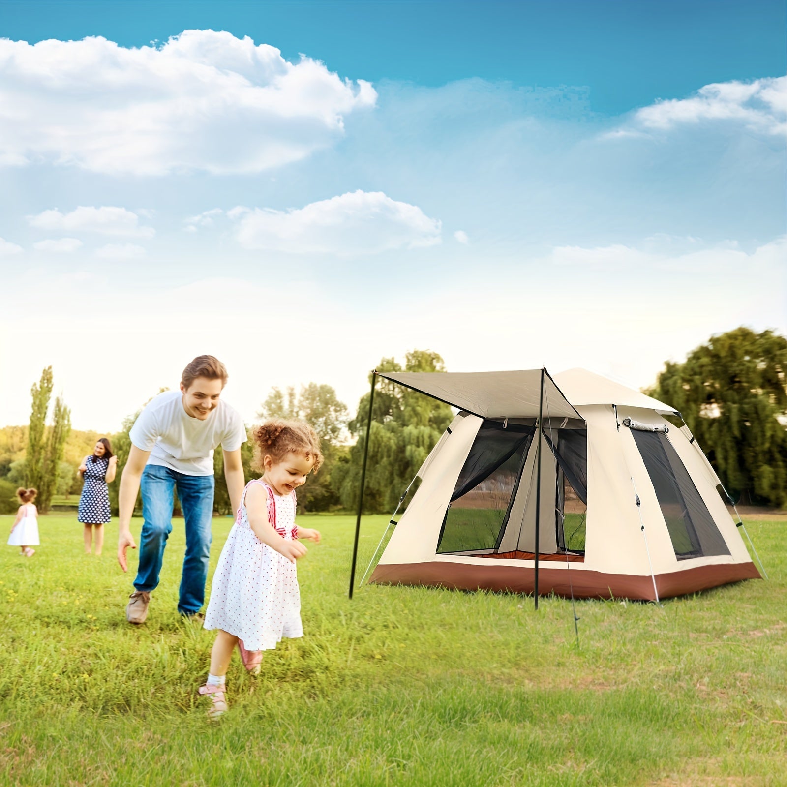 Portable Camping Tent for 4-6 People with Carry Bag