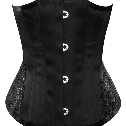  Tummy Control Lace Up Corset Underbust Body Shaper