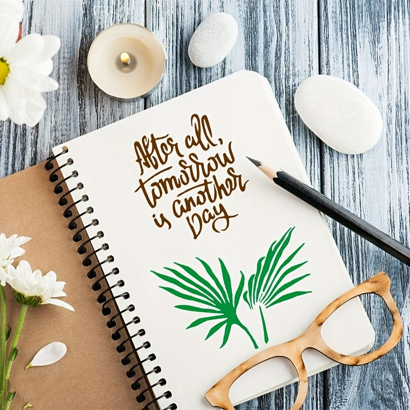 Leaves Pattern Stencils for DIY Painting on Photo Frame Fabric Boards Furniture