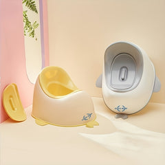 Adorable Whale Pattern Backrest Toilet for Kids