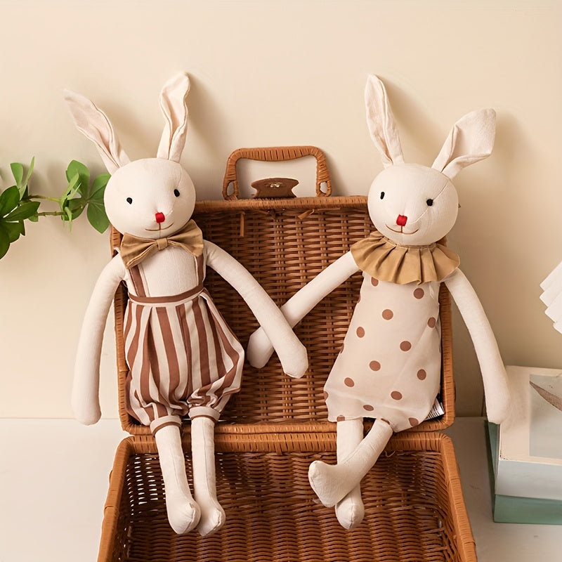 Mushroom Bear 13 78in Soft Bunny Plush Toy Linen & Khaki Rabbits