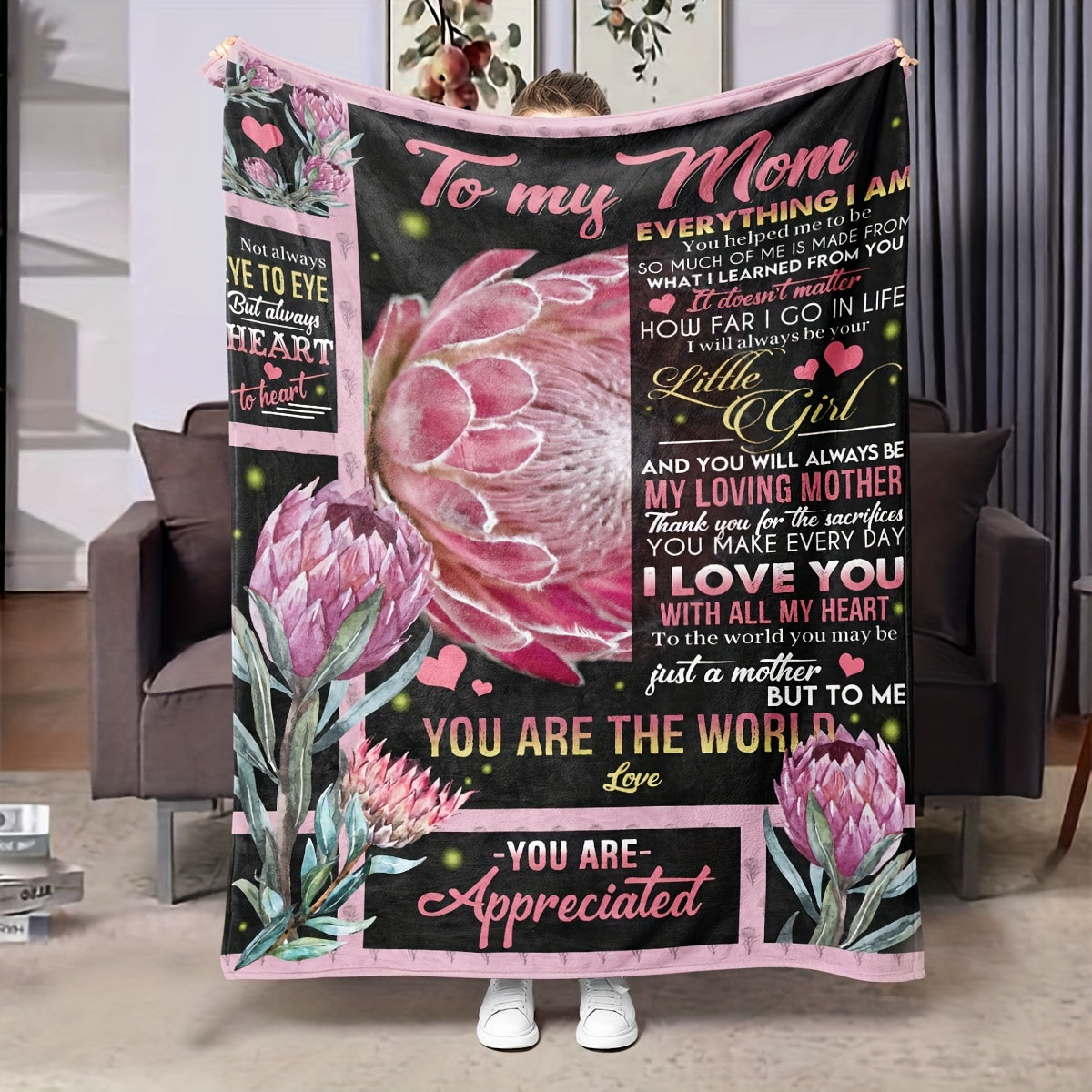 Digital Printed Warm Soft Blanket for Sofa Bed Office Nap