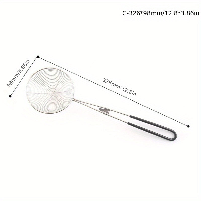 Stainless Steel Skimmer Ladle Long Handle Anti-scalding Hot Pot Filter Spoon
