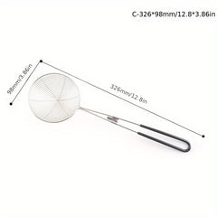 Stainless Steel Skimmer Ladle Long Handle Anti-scalding Hot Pot Filter Spoon