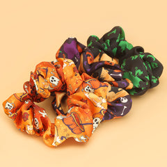 Skull Print Hair Tie Elastic Large Scrunchie Ponytail Hair Rope Hair Accessories