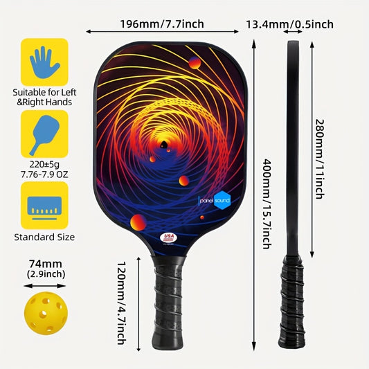 Lightweight Fiberglass Pickleball Paddles Set with Polypropylene Core