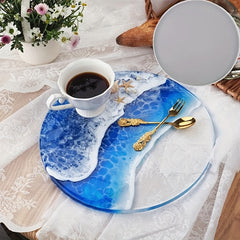 DIY Crystal Drop Gel Silica Gel Mold Circular Tray Hand Mirror Table Mold