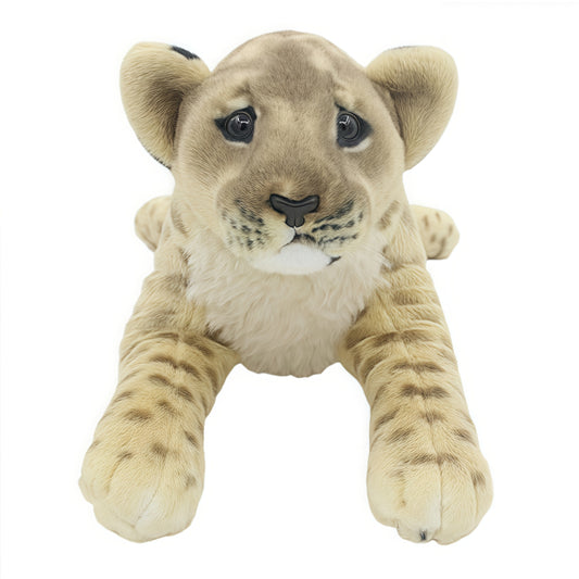 Large Lion Stuffed Animal Wildlife Model Tiger Leopard Doll Birthday