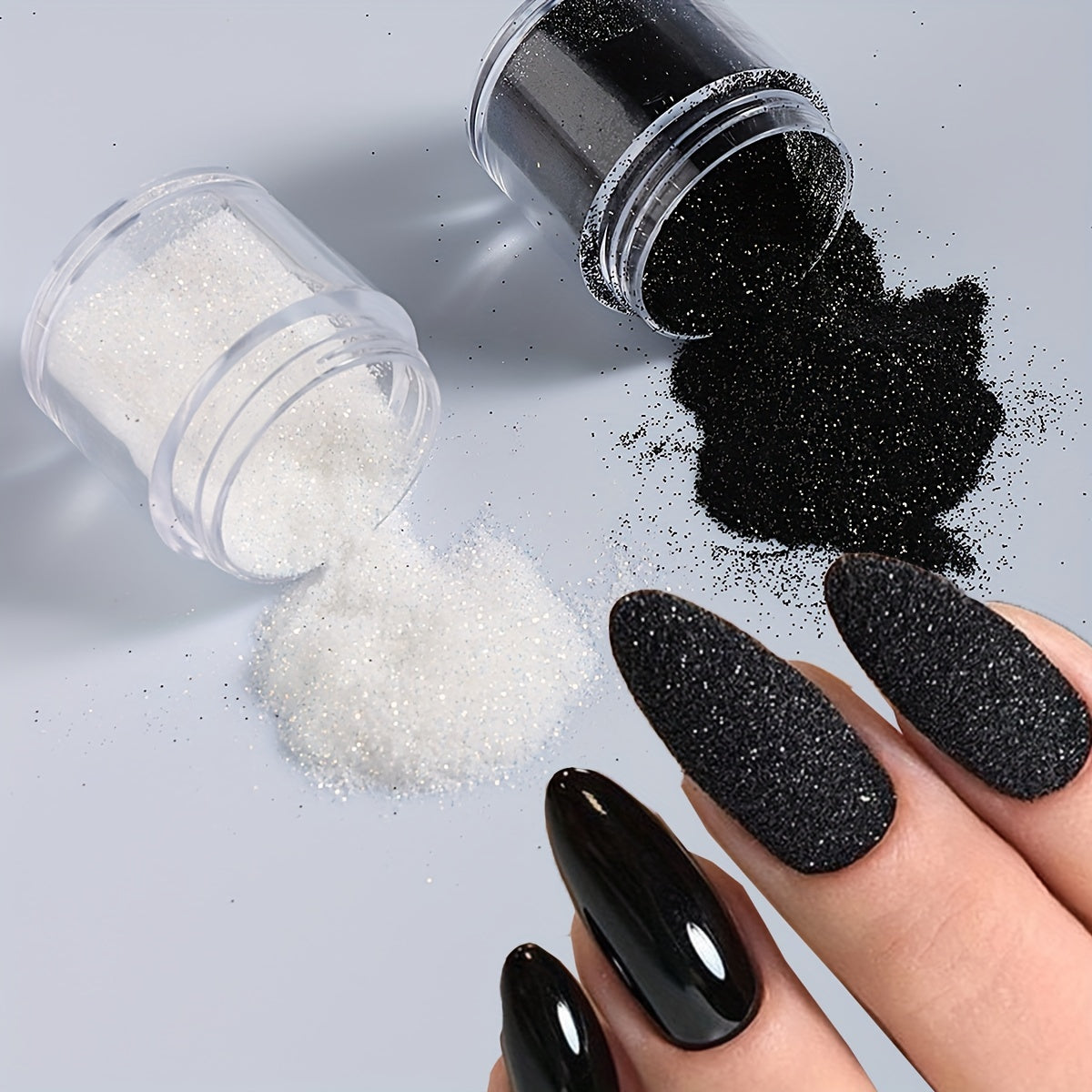 Shimmering Nail Glitter Powder Set - 2 Colors
