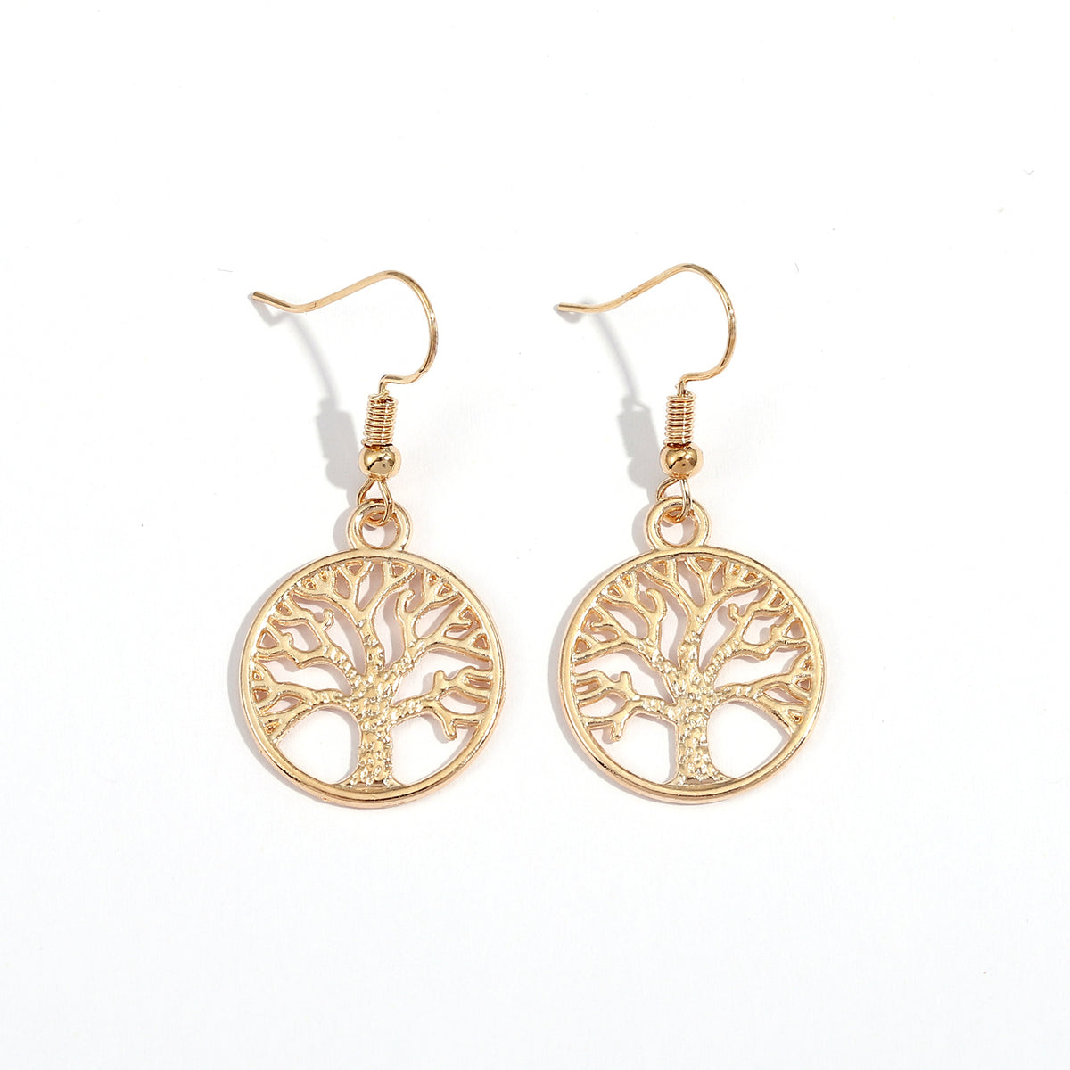 Golden Tree Of Life Earrings Women's Jewelry Gift