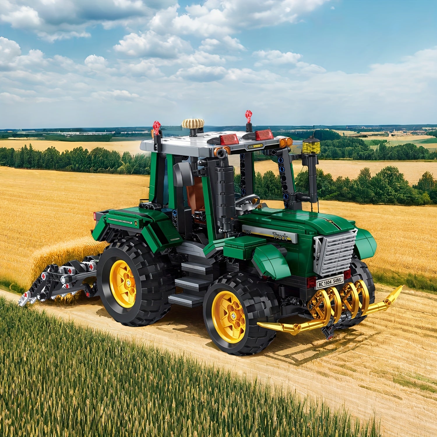 1204pcs Farm Tractor Building Blocks Set for Adults and Teens