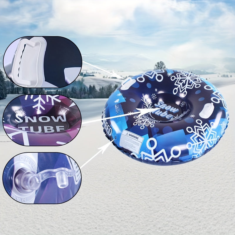 PVC Inflatable Skiing Ring with Safety Handle Winter Skiing Cushion
