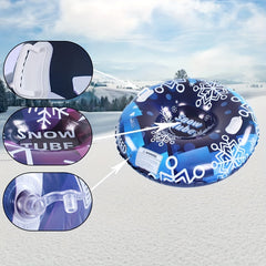 PVC Inflatable Skiing Ring with Safety Handle Winter Skiing Cushion