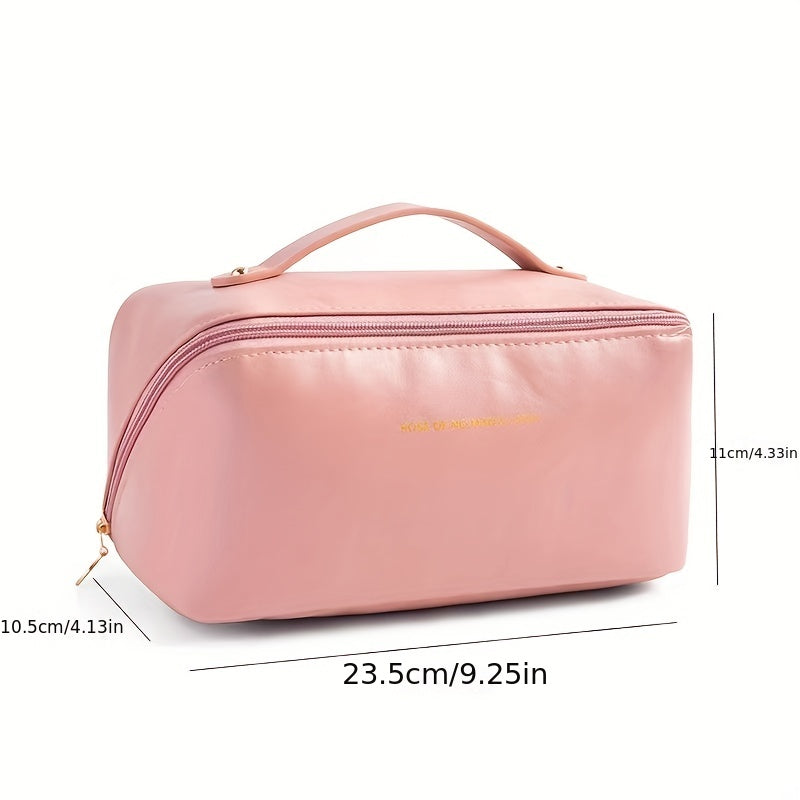 Large Capacity Waterproof PU Leather Travel Cosmetic Bag for Women