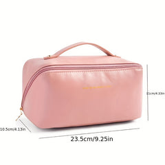 Large Capacity Waterproof PU Leather Travel Cosmetic Bag for Women