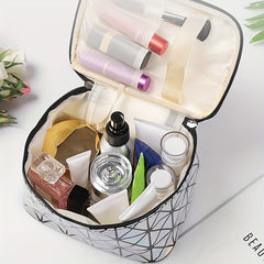 Geometric Pattern Makeup Zipper Handbag Travel Storage Bag
