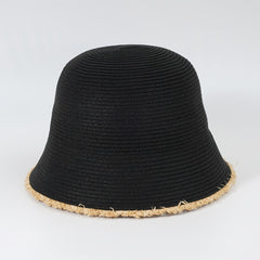 Vintage Straw Bucket Hat Sun Visor for Women
