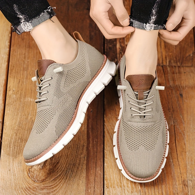 Men's Woven Walking Shoes Lightweight Business Outdoor Casual Shoes