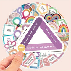 50pcs Reusable Sensory Stickers for Laptop Phone Notebook Decoration