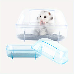 1pc 17 Transparent Hamster Sand Bathroom Small Animal Bath Container