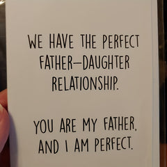 Father's Card Happy Father's Daughter Meaningful Father Card