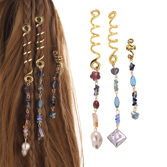 Crystal Tassels Hair Ring Jewelry Braids Pendant Dreadlock Accessories