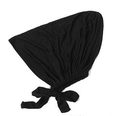 Adjustable Inner Under Hijab Cap With Ties Back Under Scarf Solid Bonnet Caps