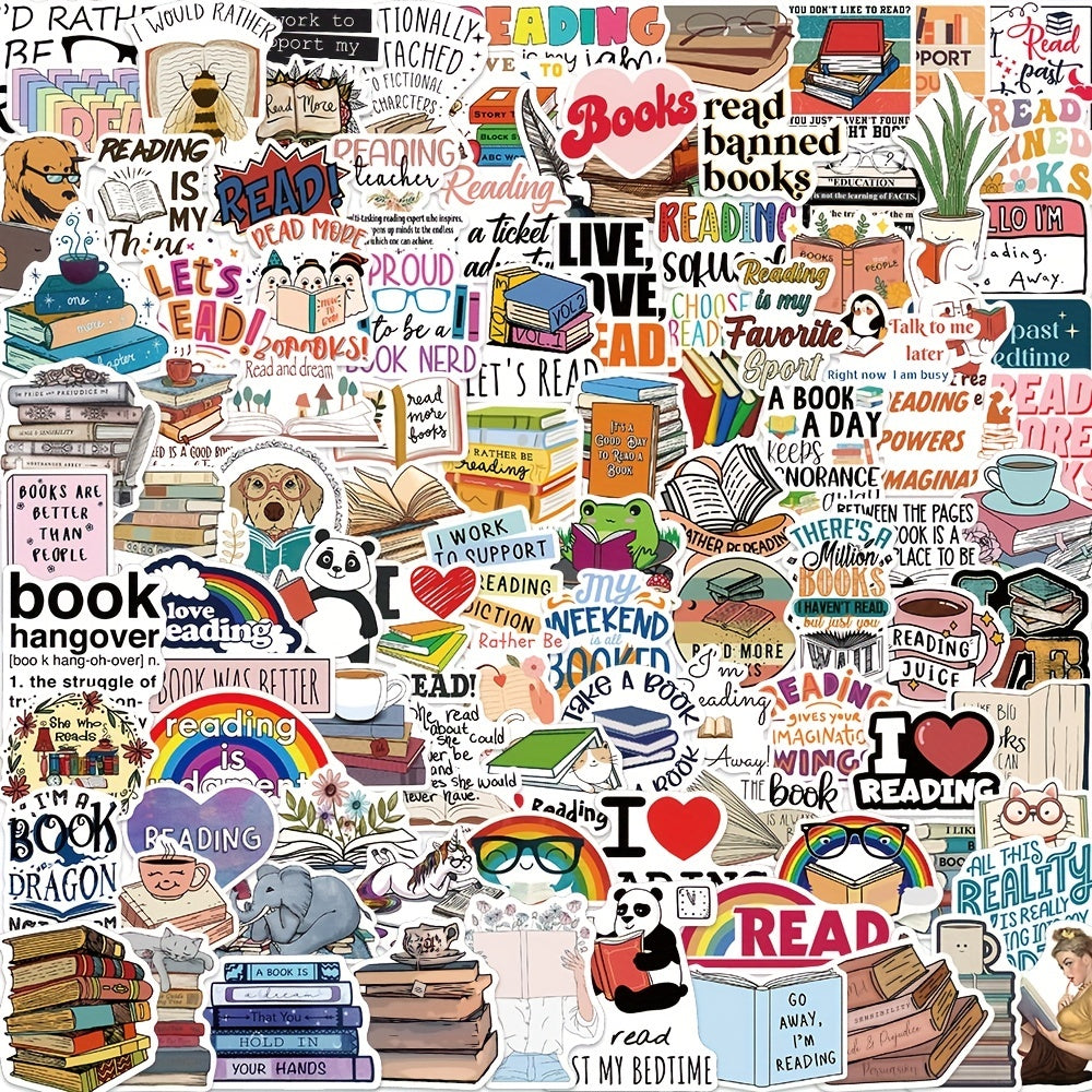 100pcs Fun Learning Stickers for Laptops and Bottles