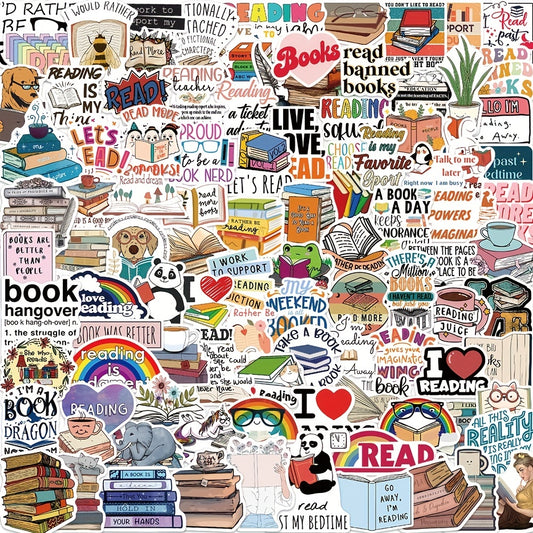 100pcs Fun Learning Stickers for Laptops and Bottles