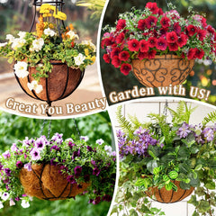 4pcs 12 Inch Coconut Liners Round Hanging Basket Liners