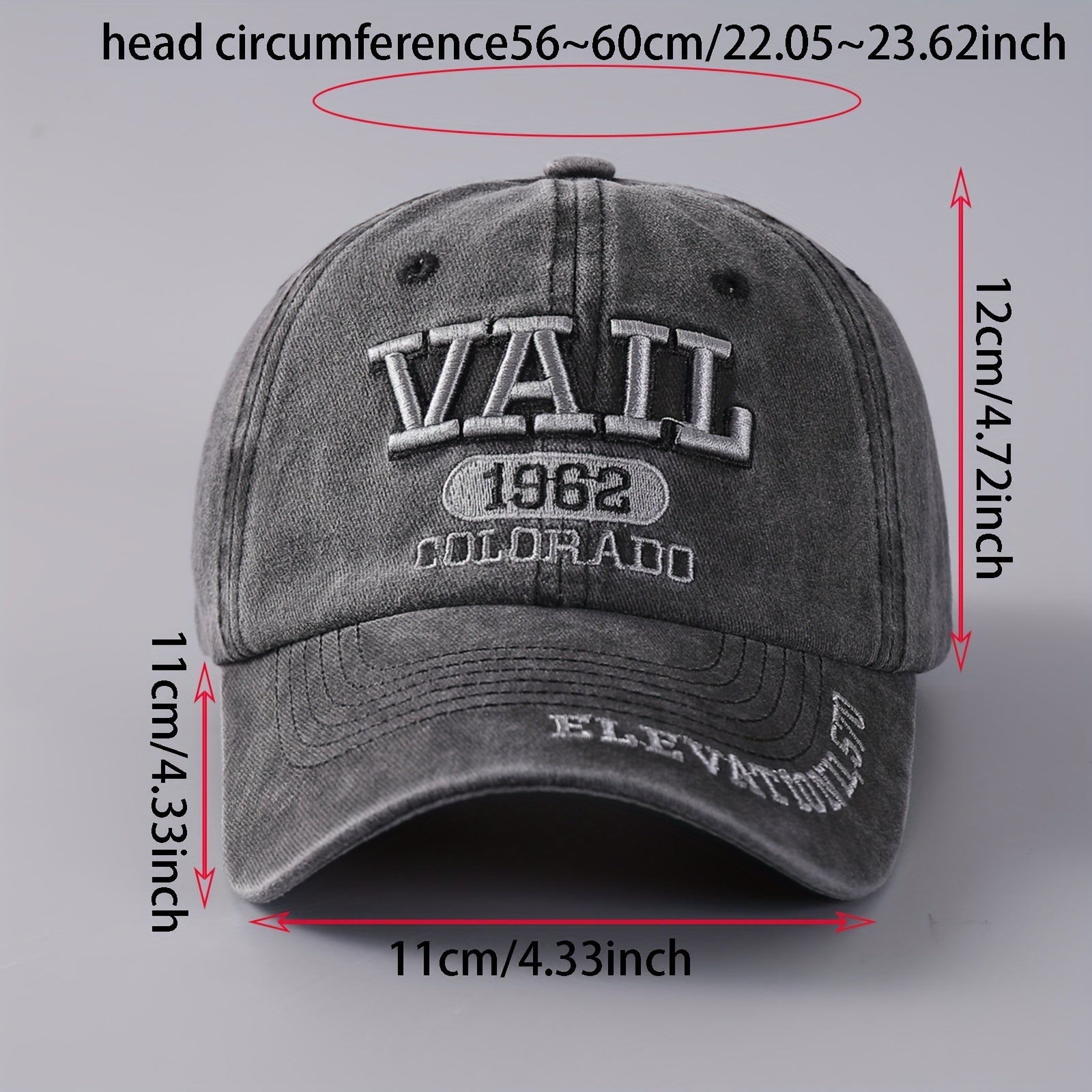 3D Embroidery Letter Baseball Cap Denim Retro Duck Tongue Cap