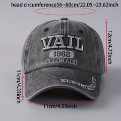 3D Embroidery Letter Baseball Cap Denim Retro Duck Tongue Cap