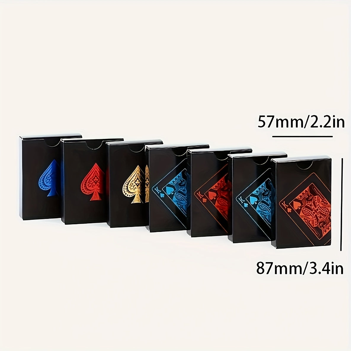 Waterproof Plastic Poker Card PET Table Game For Party Gathering Golden Foil Pla