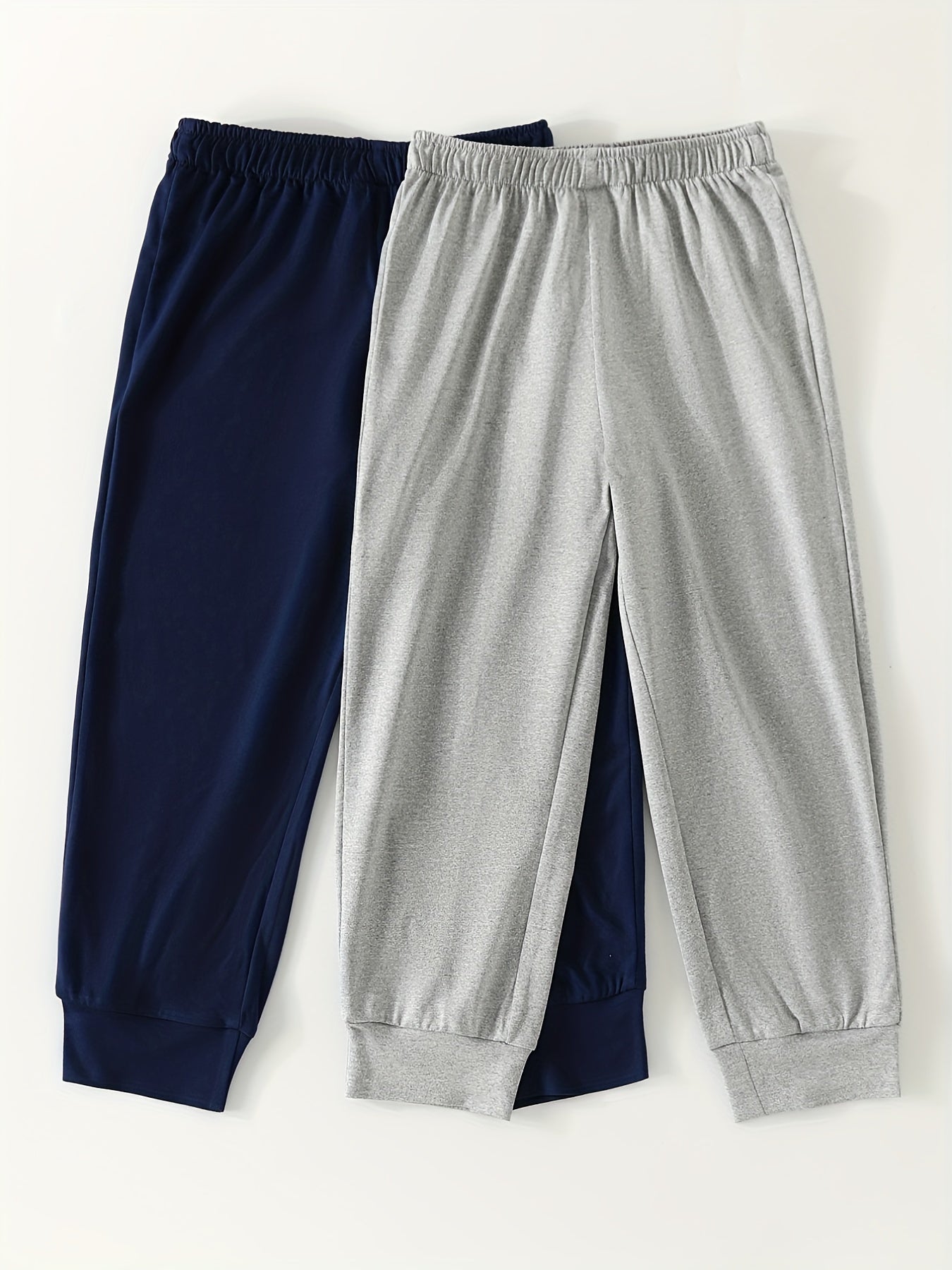 2pcs Boys Casual Comfortable Sweatpants Active Jogger Sports Pants