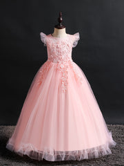 Girls Formal Maxi Dress Wedding Pageant Party Princess Communion