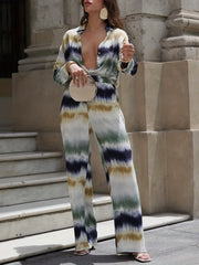 Women's Plus Tie Dye Shirt & Pants 2 Piece Set
