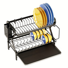 2 Tier Dish Drying Rack Over The Sink Set