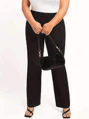  Solid High Rise Workwear Trousers