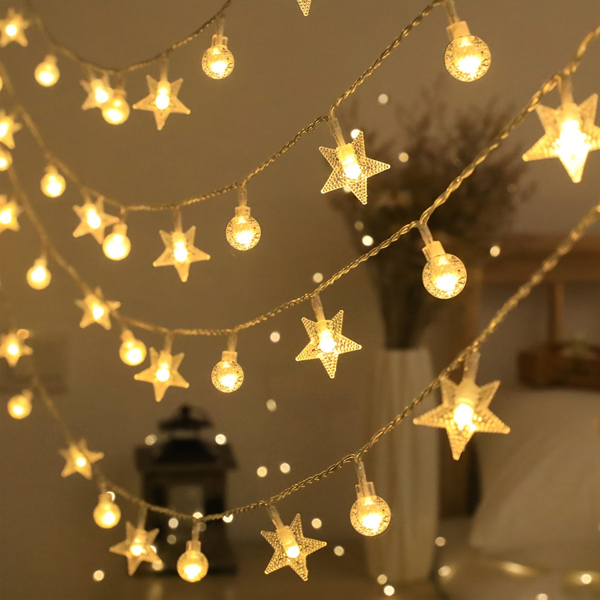 Warm Star Bubble Lamp String Yard Light 6 56ft 14 76ft Waterproof
