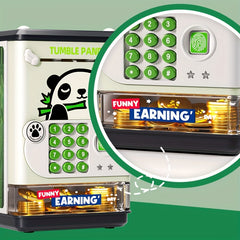 Kids Panda Piggy Bank with Password Safe Fingerprint Unlock