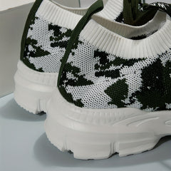 Women's Shock Absorbing Woven Sneakers Lightweight Sports Shoes