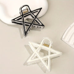 2pcs Set Hair Claw Mixed Pentagram Shark Claw Hair Clip