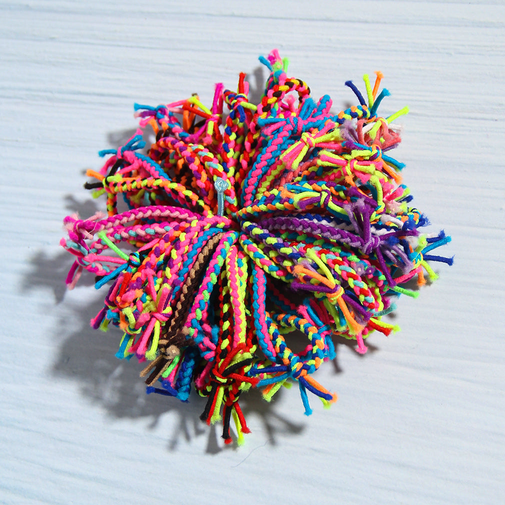 Braided Knotted Rubber Band Hair Ties 50 Pieces Set Charms Gift Birthday