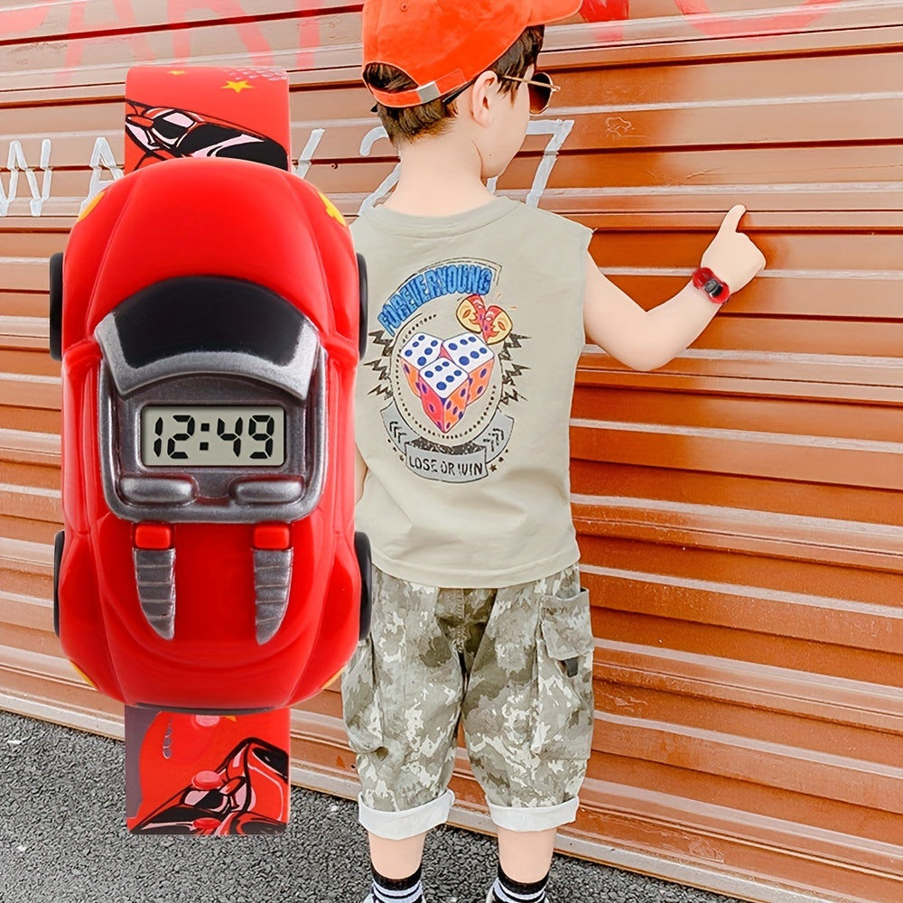 Kids Cartoon Car Electronic Watch