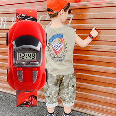 Kids Cartoon Car Electronic Watch