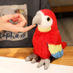 JIAJCHUF Plush Parrot Stuffed Animals Soft Budgie Bird Toys with Expressive Eyes